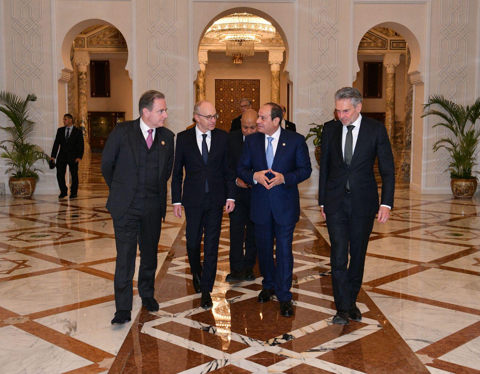 السيسي يستقبل رؤساء وزراء لوكسمبورج وهولندا وبلجيكا 