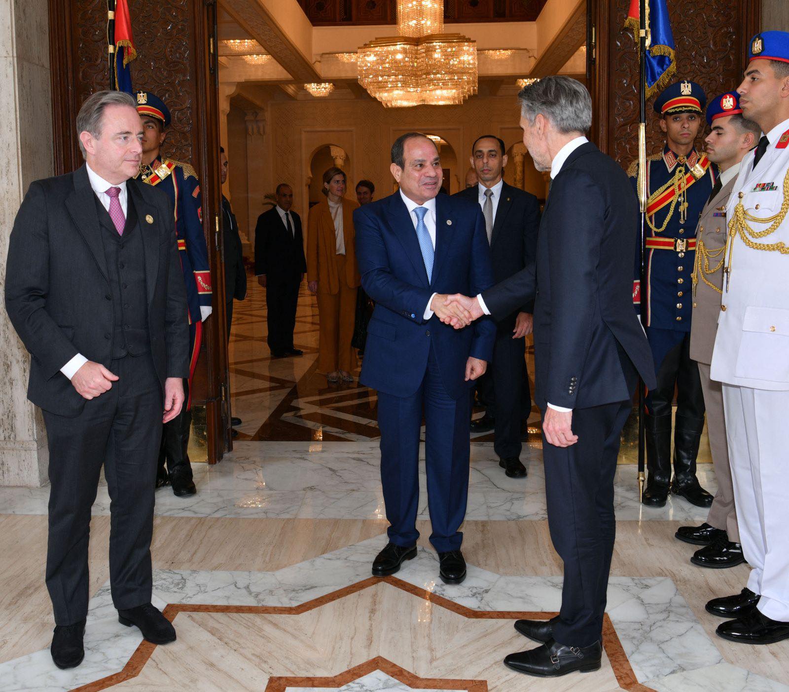 السيسي يستقبل رؤساء وزراء لوكسمبورج وهولندا وبلجيكا 