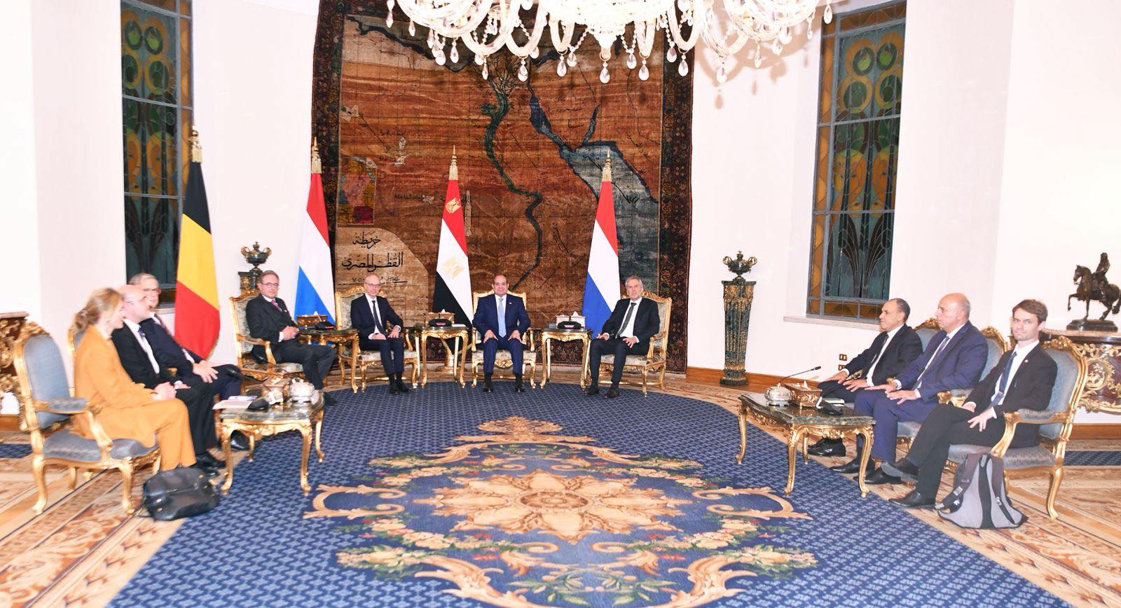 السيسي يستقبل رؤساء وزراء لوكسمبورج وهولندا وبلجيكا 