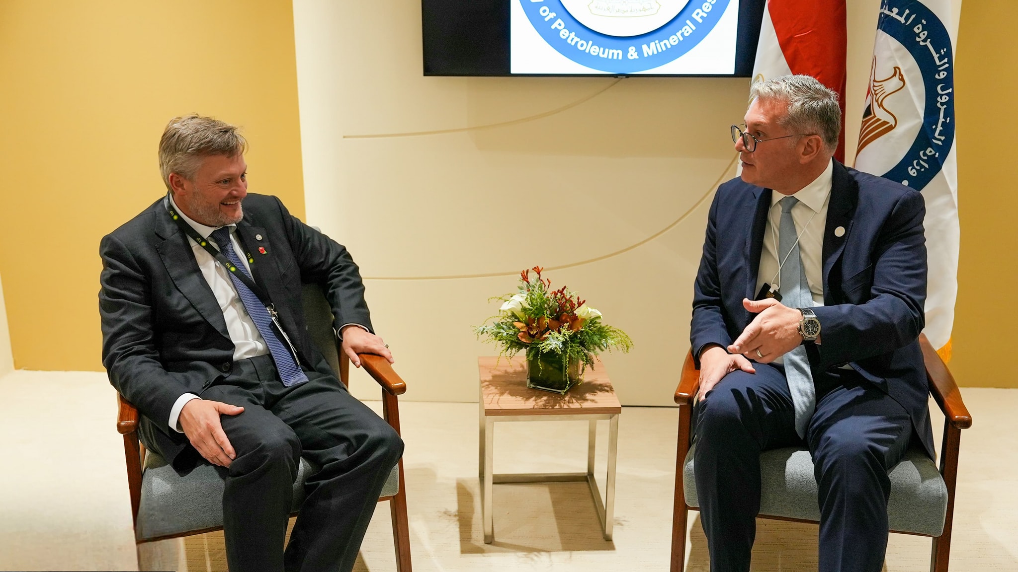 وزير البترول مع رؤساء وقادة شركات الطاقة العالمية