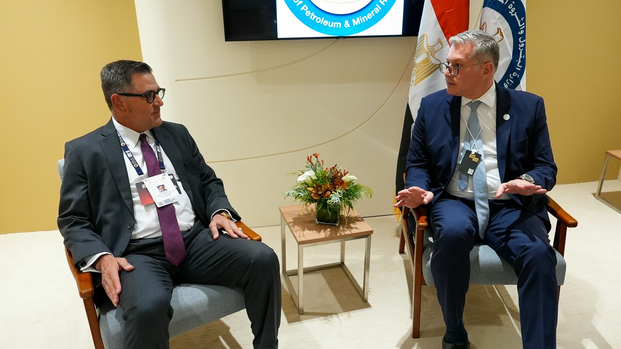 وزير البترول مع رؤساء وقادة شركات الطاقة العالمية