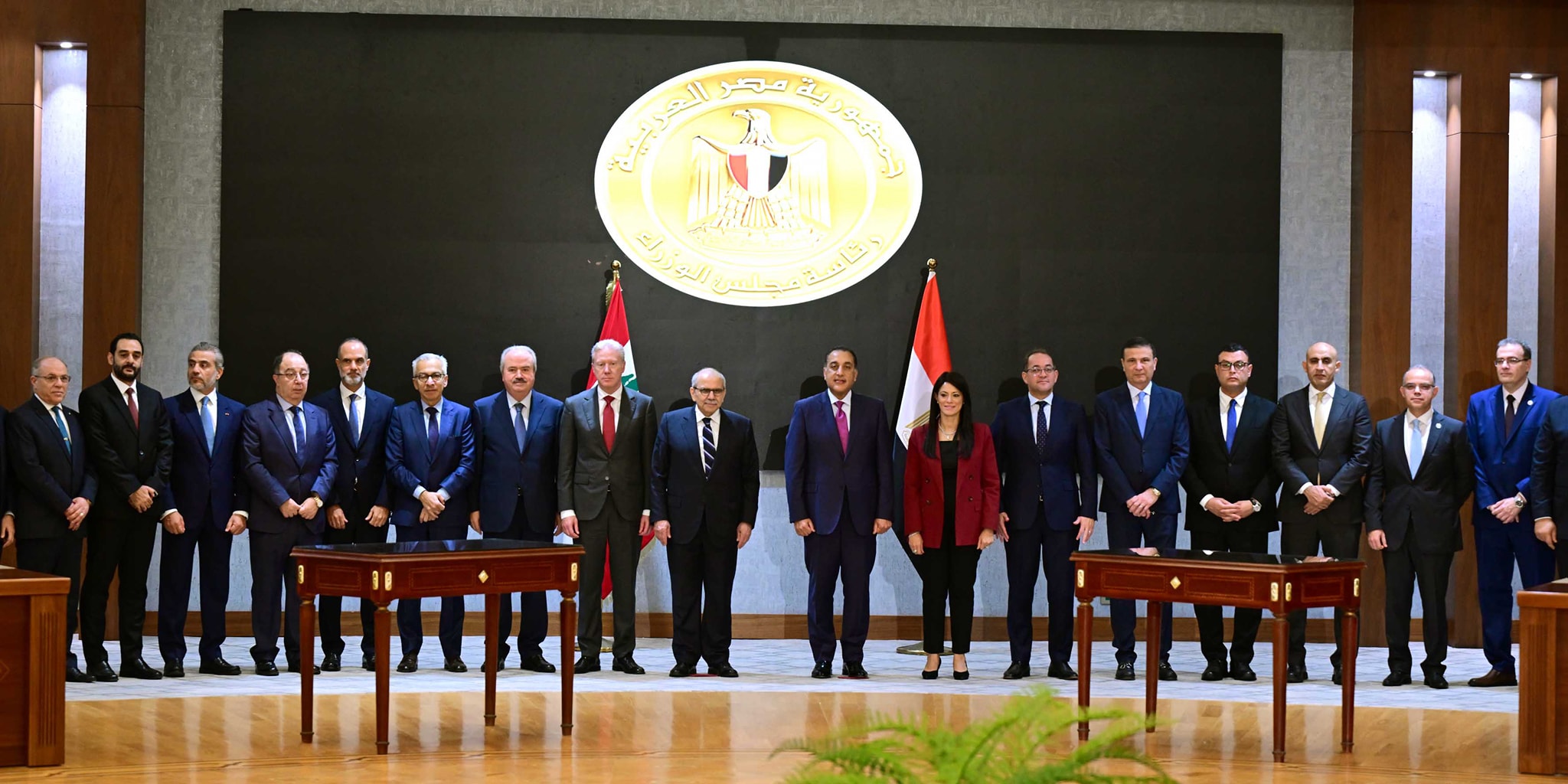 توقيع مذكرات تفاهم بين رئيسا وزراء مصر ولبنان