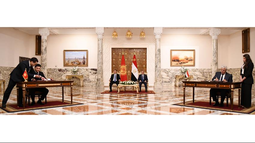 بحث سبل تعزيز التعاون التجارى المشترك بين مصر وقرغيزستان 