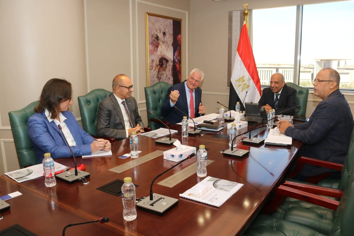 وزير الكهرباء مع وفد رينيرجي جروب بارتنرز