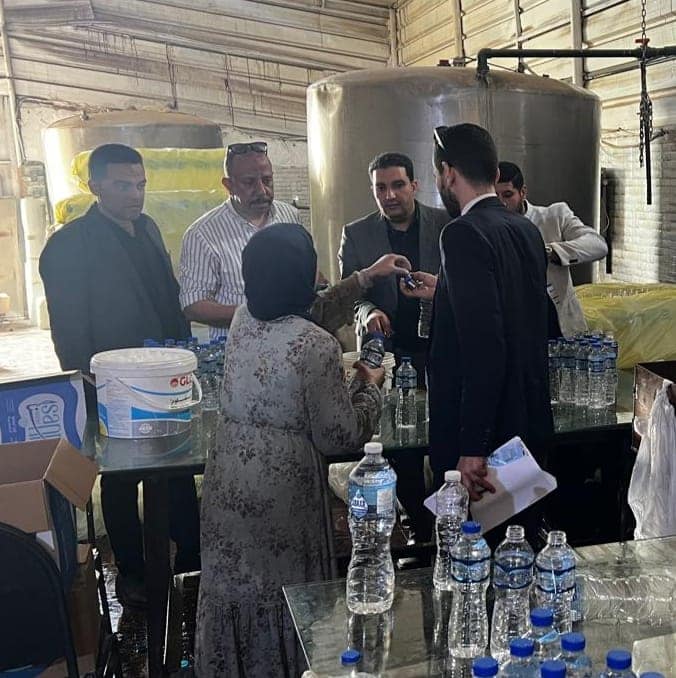 ضبط محطة غير مرخصة لتعبئة المياه المعدنية بمحافظة القليوبية