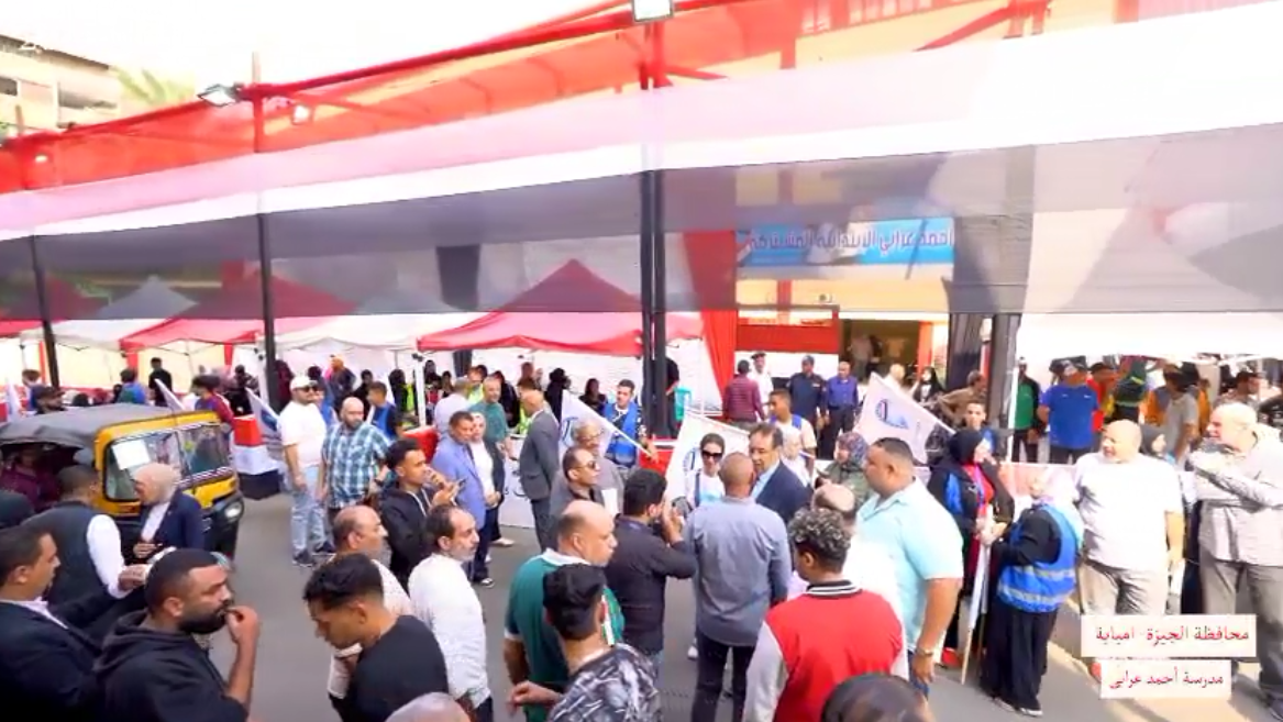 جانب من المشاركة الإنتخابية فى منطقة إمبابة