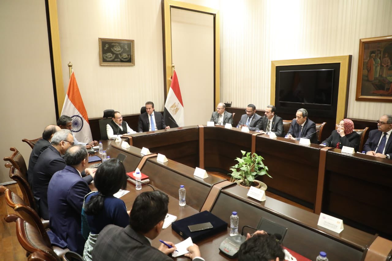 وزير الصحة يستقبل نظيره الهندي