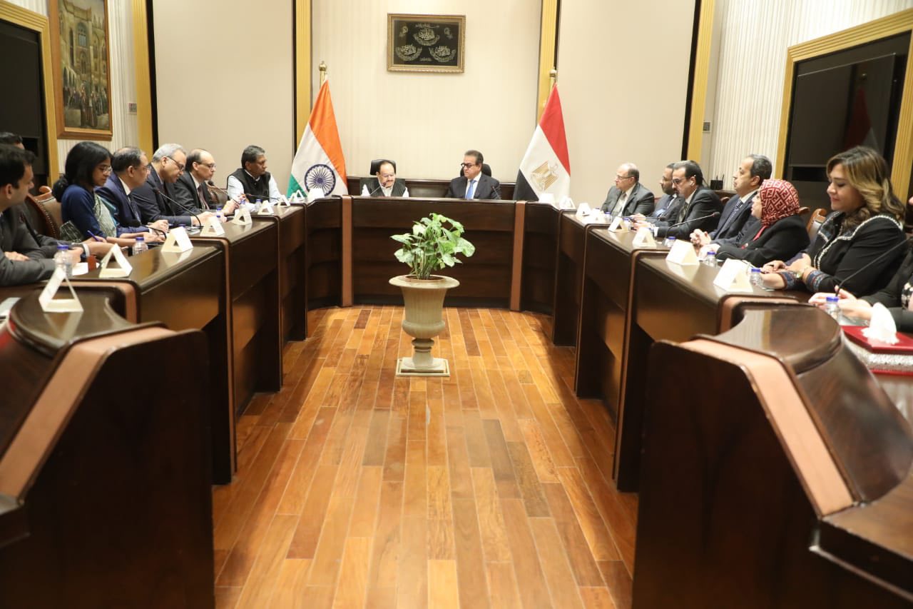 وزير الصحة يستقبل نظيره الهندي