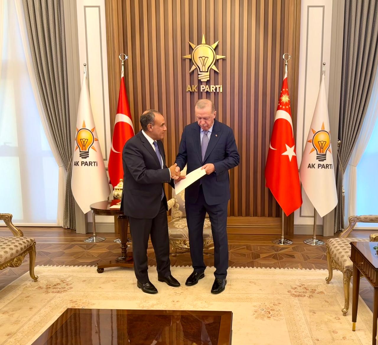 وزير الخارجية يلتقي الرئيس التركي 