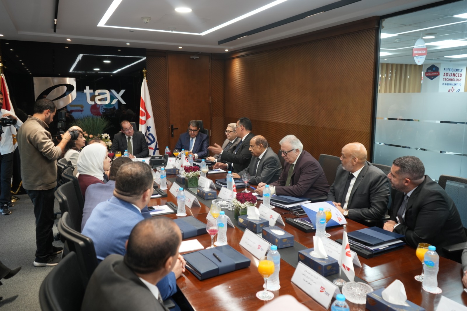 وزير المالية يترأس إجتماع مجلس إدارة شركة «إى تاكس»