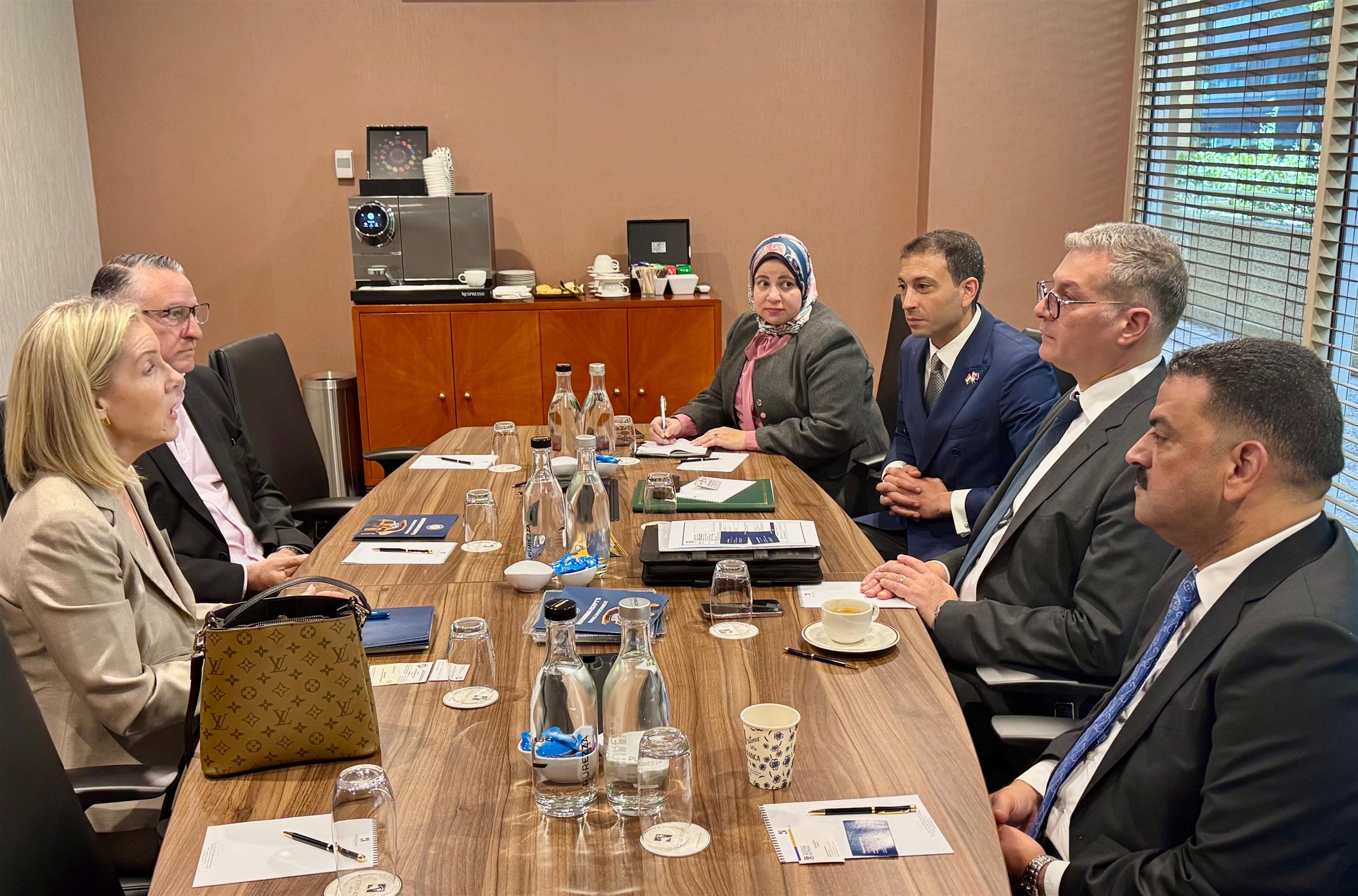 وزير البترول يجتمع مع المدير التنفيذي لمنظمة Austmine