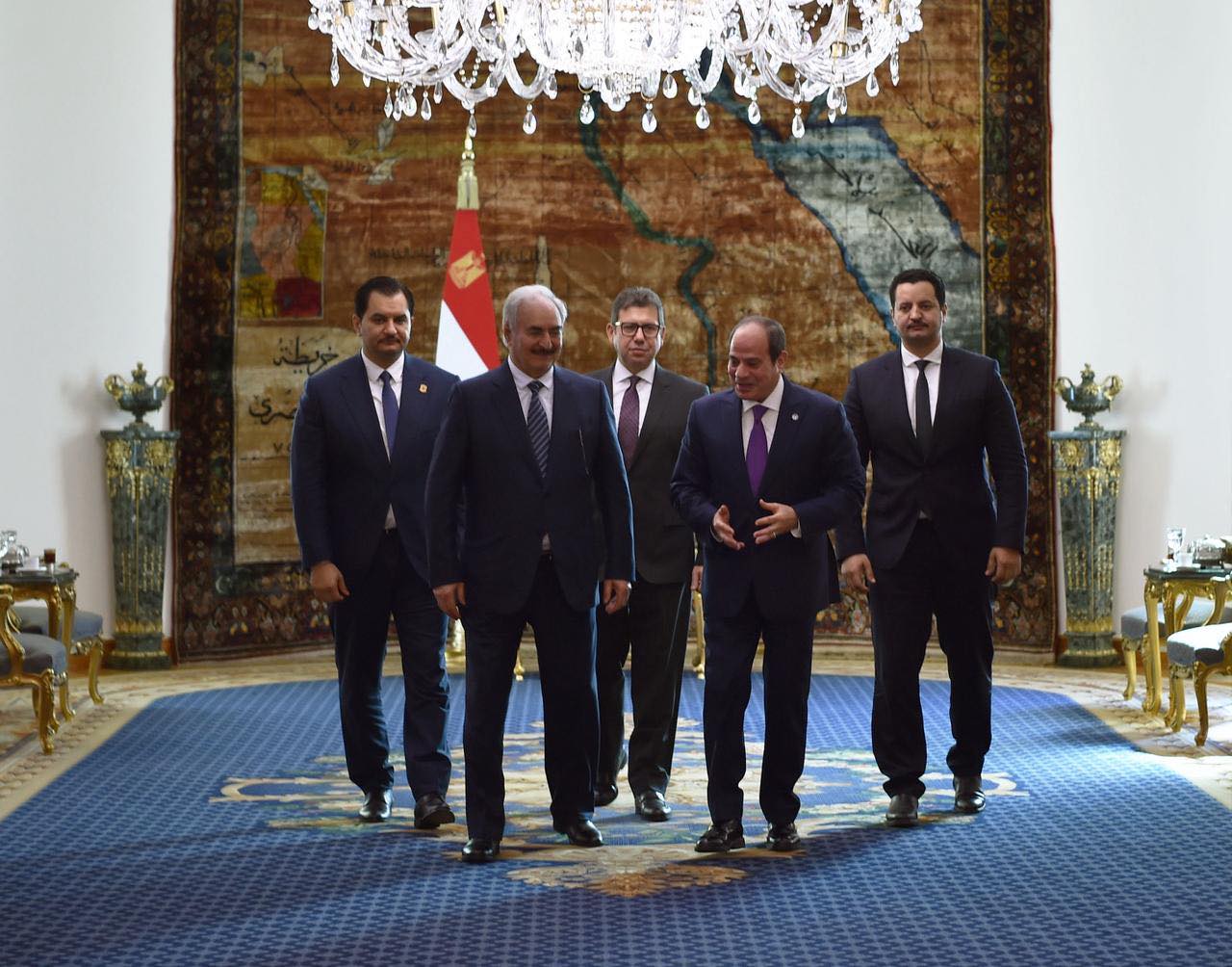 الرئيس السيسي يستقبل القائد العام للجيش الوطني الليبي