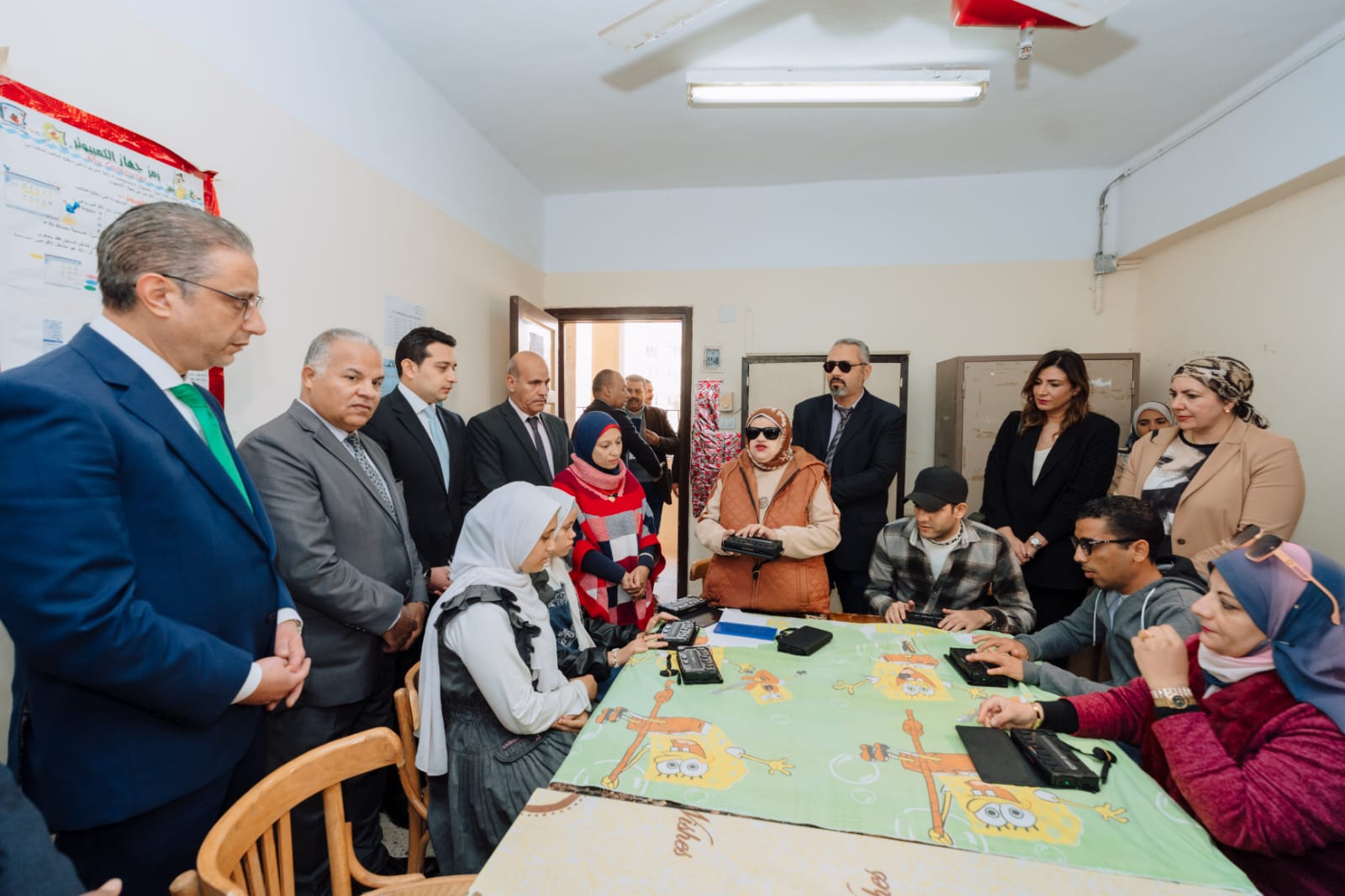 بنك التعمير والإسكان يفتتح مبنى رياض الأطفال بمدرسة بالفيوم