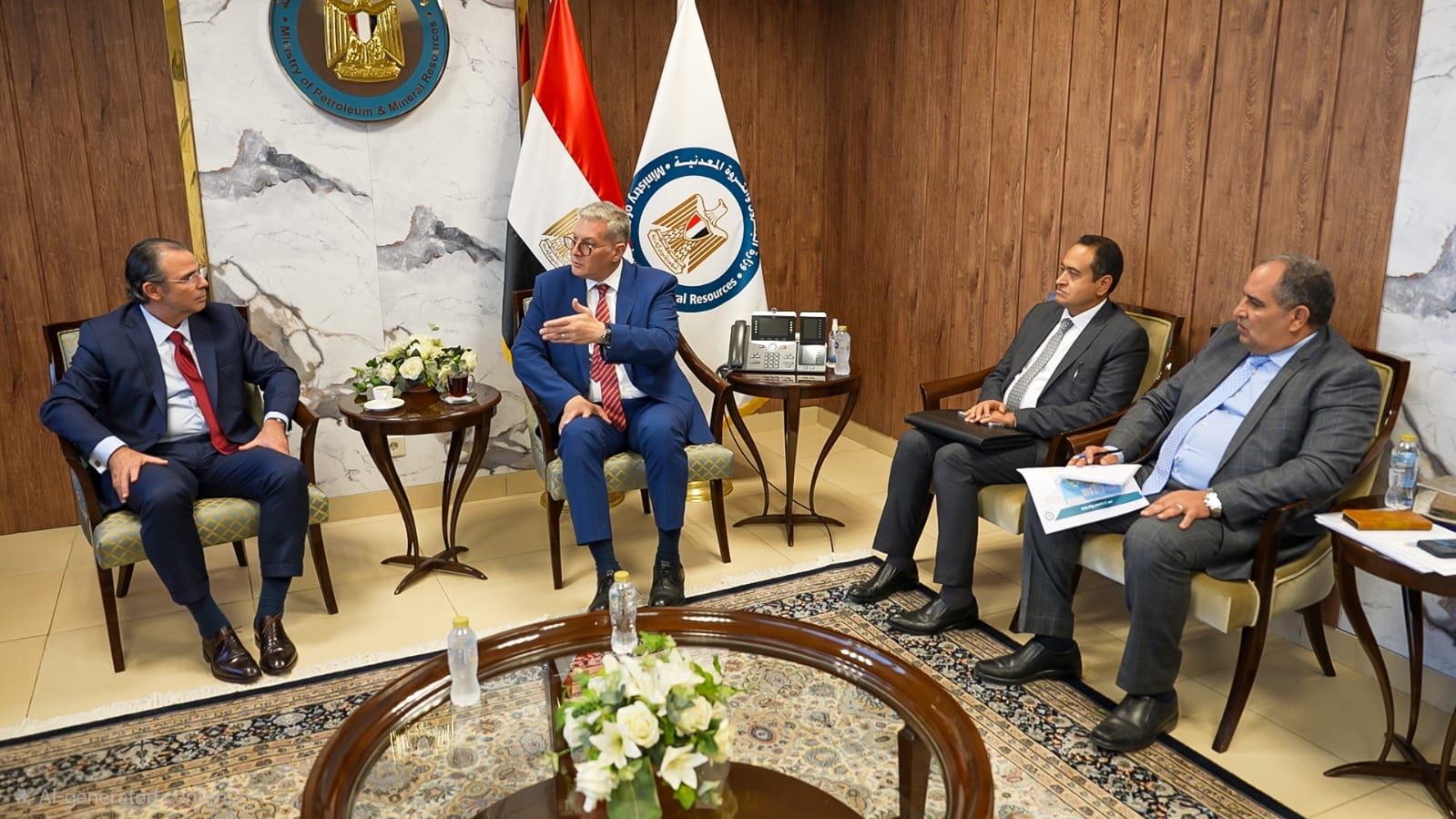 وزير البترول يجتمع مع رئيس شركة شيفرون العالمية