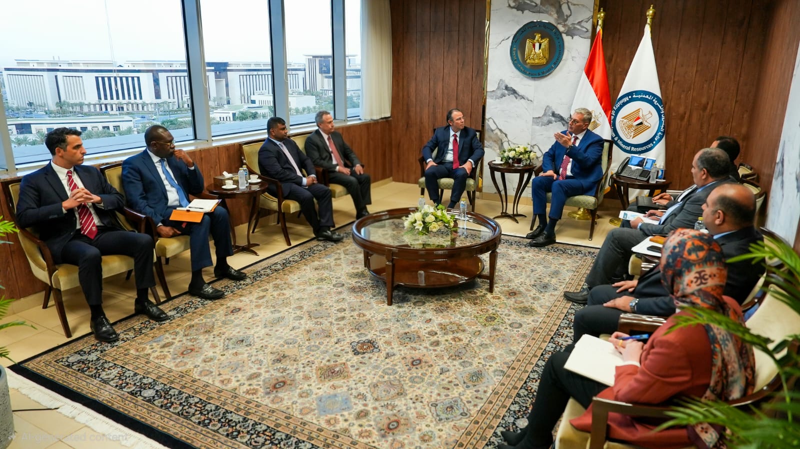 وزير البترول يجتمع مع رئيس شركة شيفرون العالمية