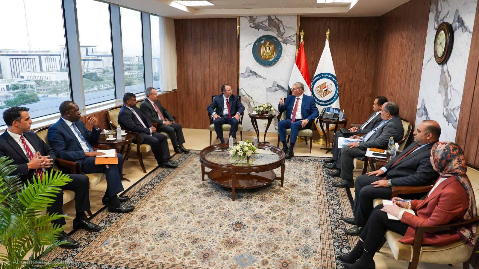 وزير البترول يجتمع مع رئيس شركة شيفرون العالمية