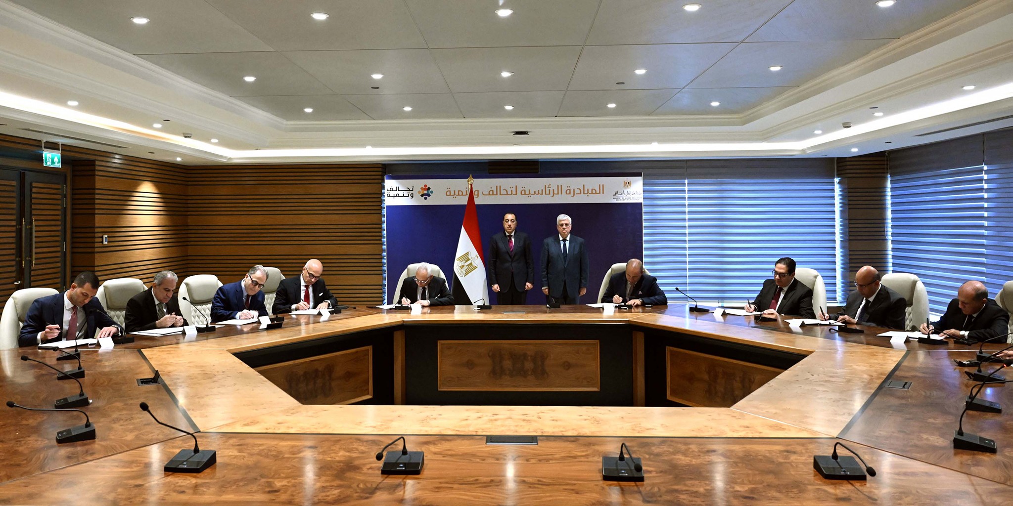 رئيس يشهد توقيع بروتوكولات مع 9 تحالفات متأهلة لمبادرة «تحالف وتنمية»