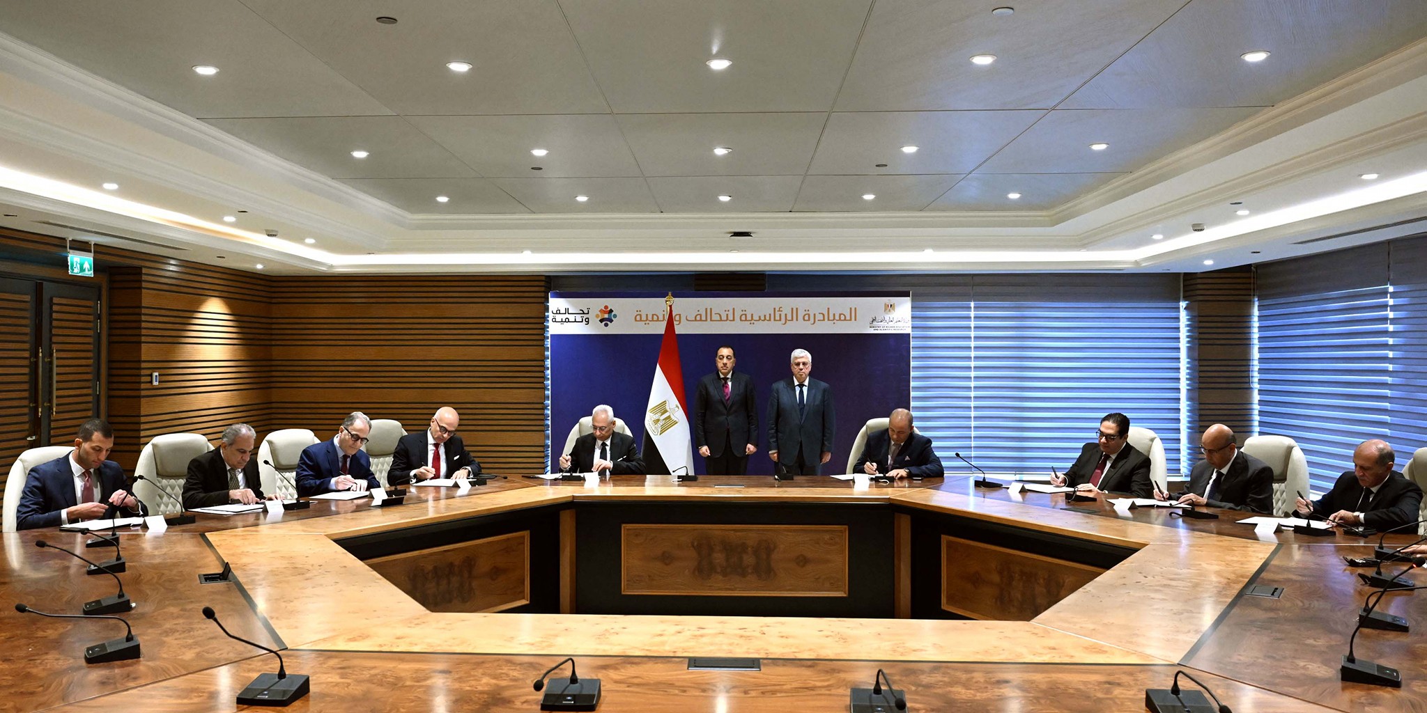 رئيس يشهد توقيع بروتوكولات مع 9 تحالفات متأهلة لمبادرة «تحالف وتنمية»