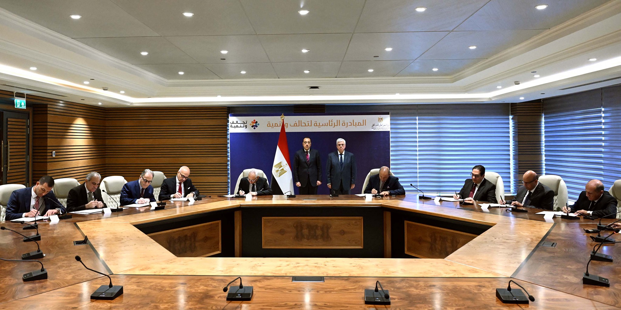 رئيس يشهد توقيع بروتوكولات مع 9 تحالفات متأهلة لمبادرة «تحالف وتنمية»