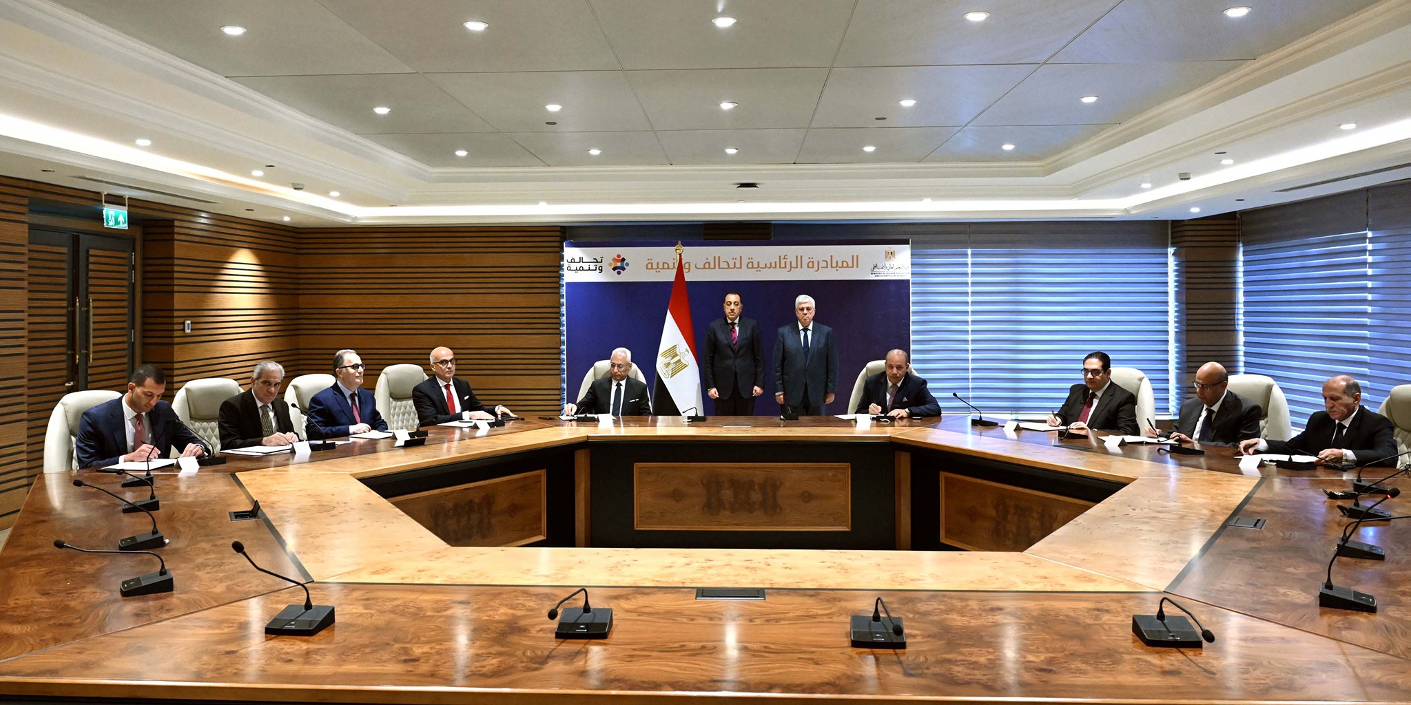 رئيس يشهد توقيع بروتوكولات مع 9 تحالفات متأهلة لمبادرة «تحالف وتنمية»