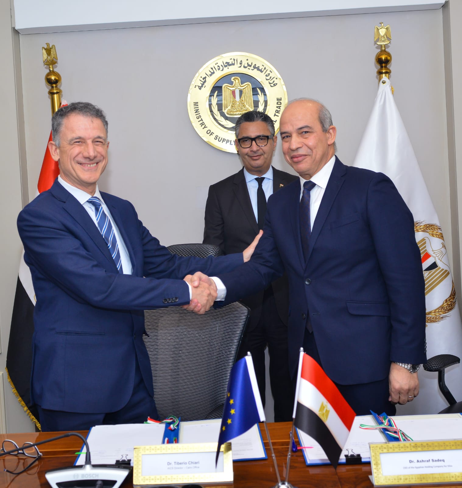 بروتوكول تعاون بين الشركة القابضة للصوامع والوكالة الإيطالية للتعاون من اجل التنمية