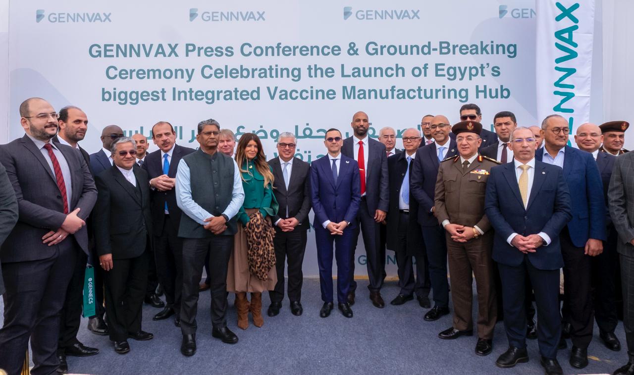 وضع حجر الأساس لمصنع جينفاكس للقاحات والأدوية بمنطقة السخنة الصناعية