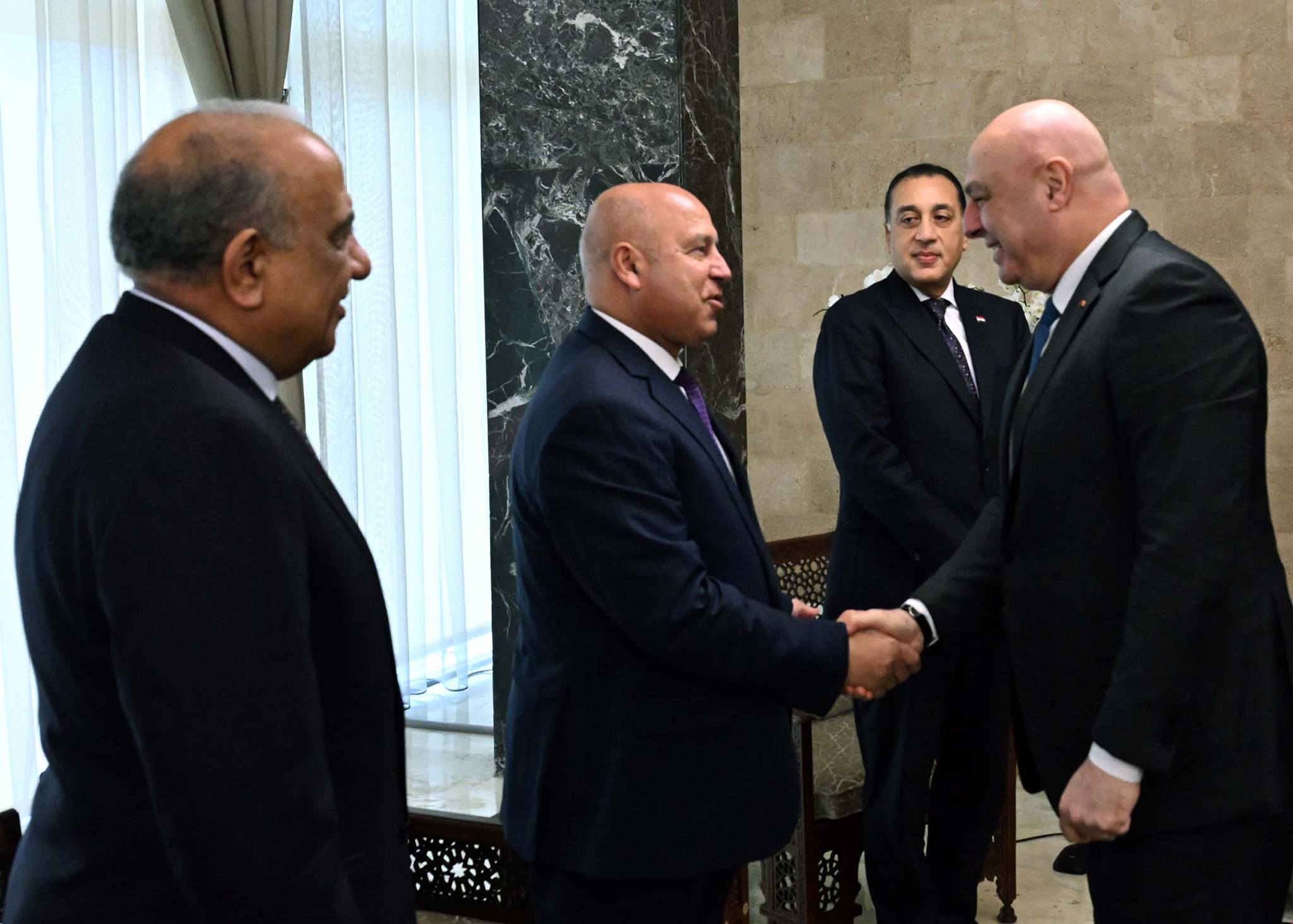 رئيس الجمهورية اللبناني يستقبل الدكتور مصطفى مدبولي