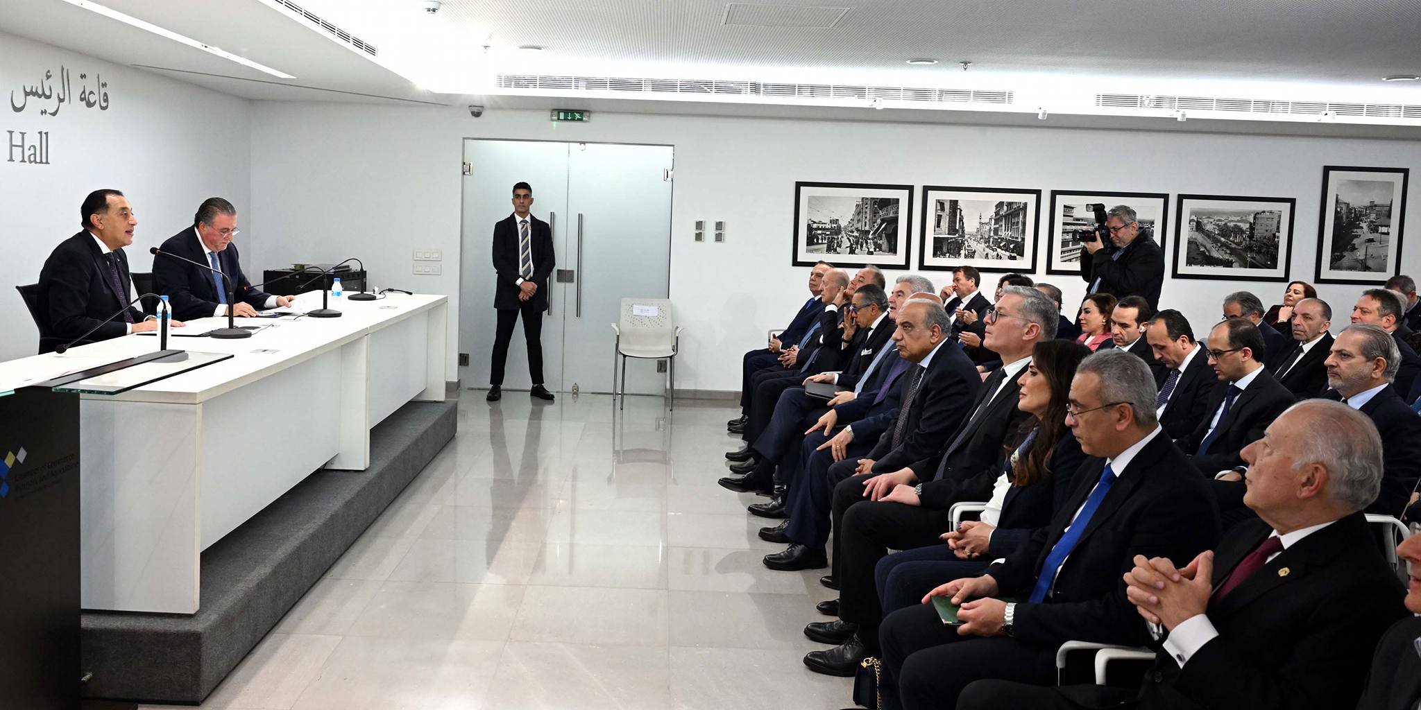 رئيس الوزراء يلتقى مسئولي الهيئات الاقتصادية وغرفة التجارة والصناعة فى لبنان