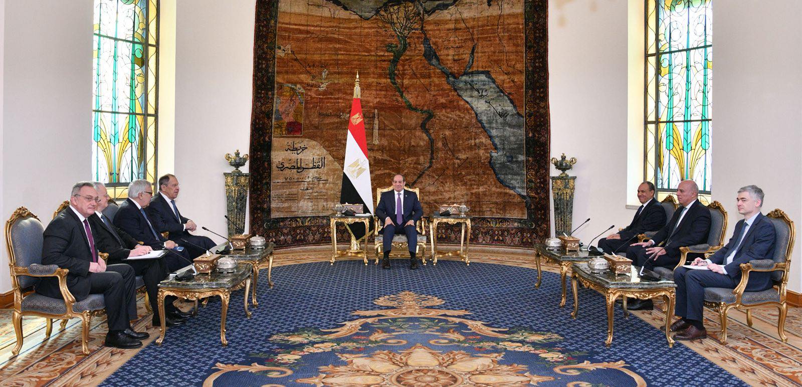 الرئيس السيسي يستقبل وزير خارجية روسيا الاتحادية