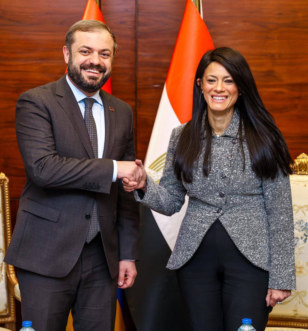 المشاط تلتقي وزير الاقتصاد الأرميني