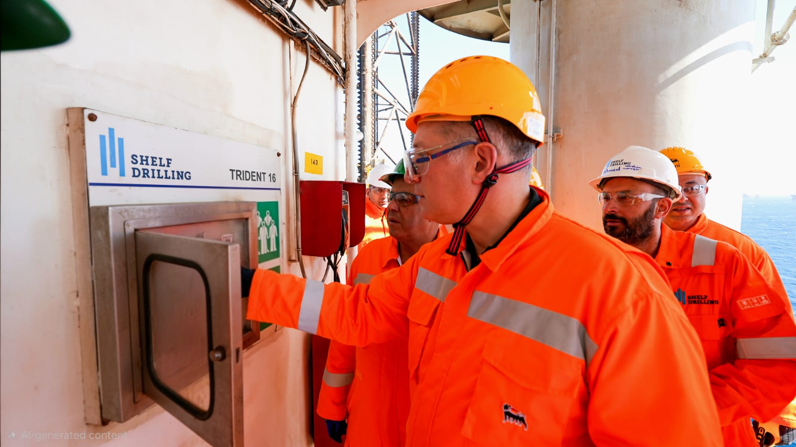 وزير البترول يتفقد حفر أول بئر ببرنامج إيني الإيطالية