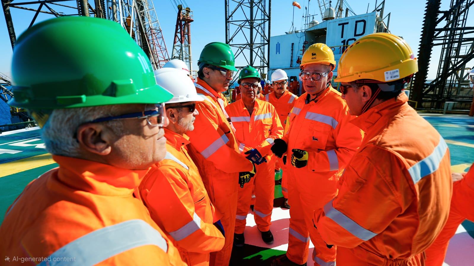 وزير البترول يتفقد حفر أول بئر ببرنامج إيني الإيطالية