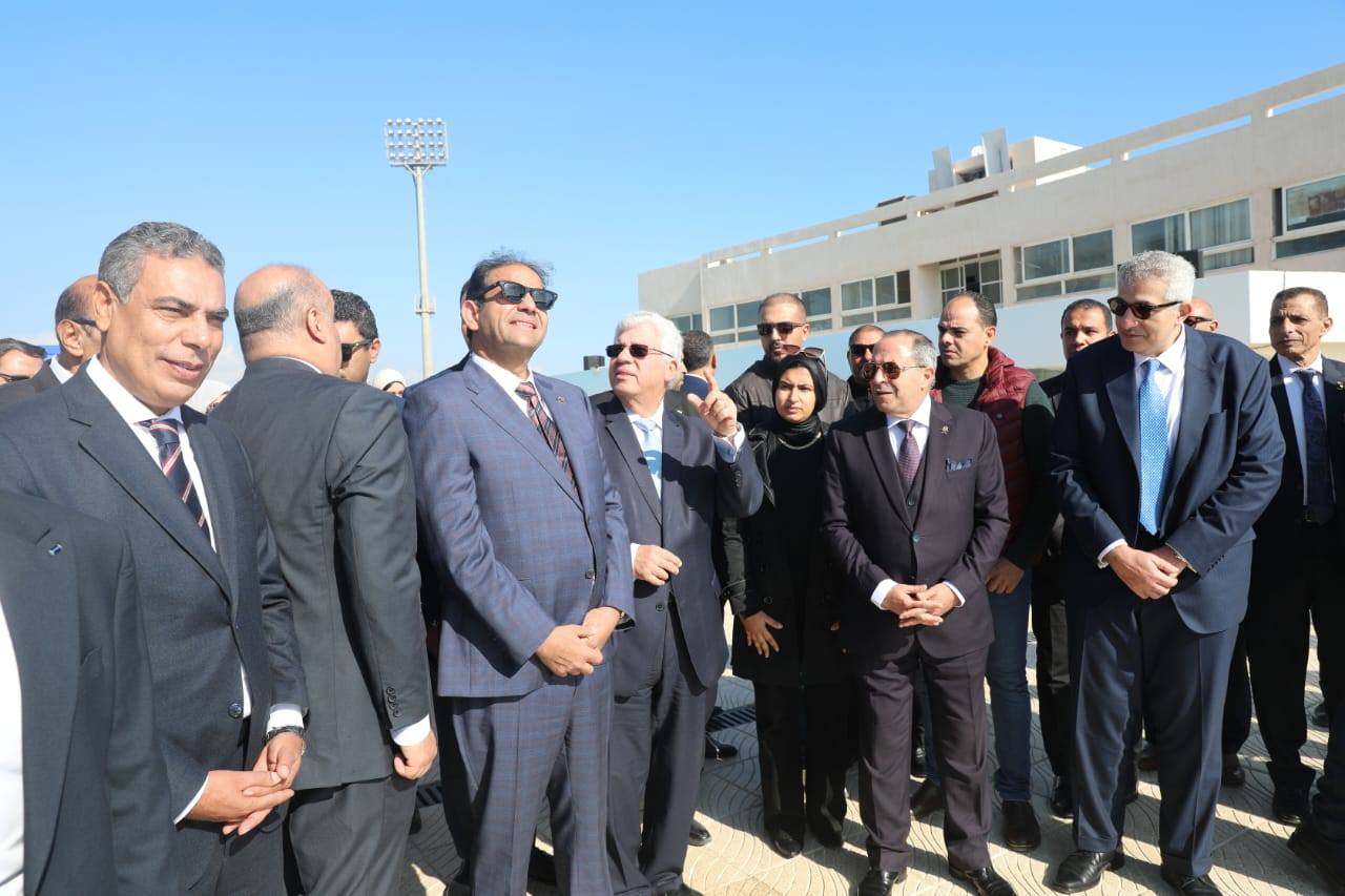 افتتاح مشروعات تعليمية وخدمية بجامعة بورسعيد