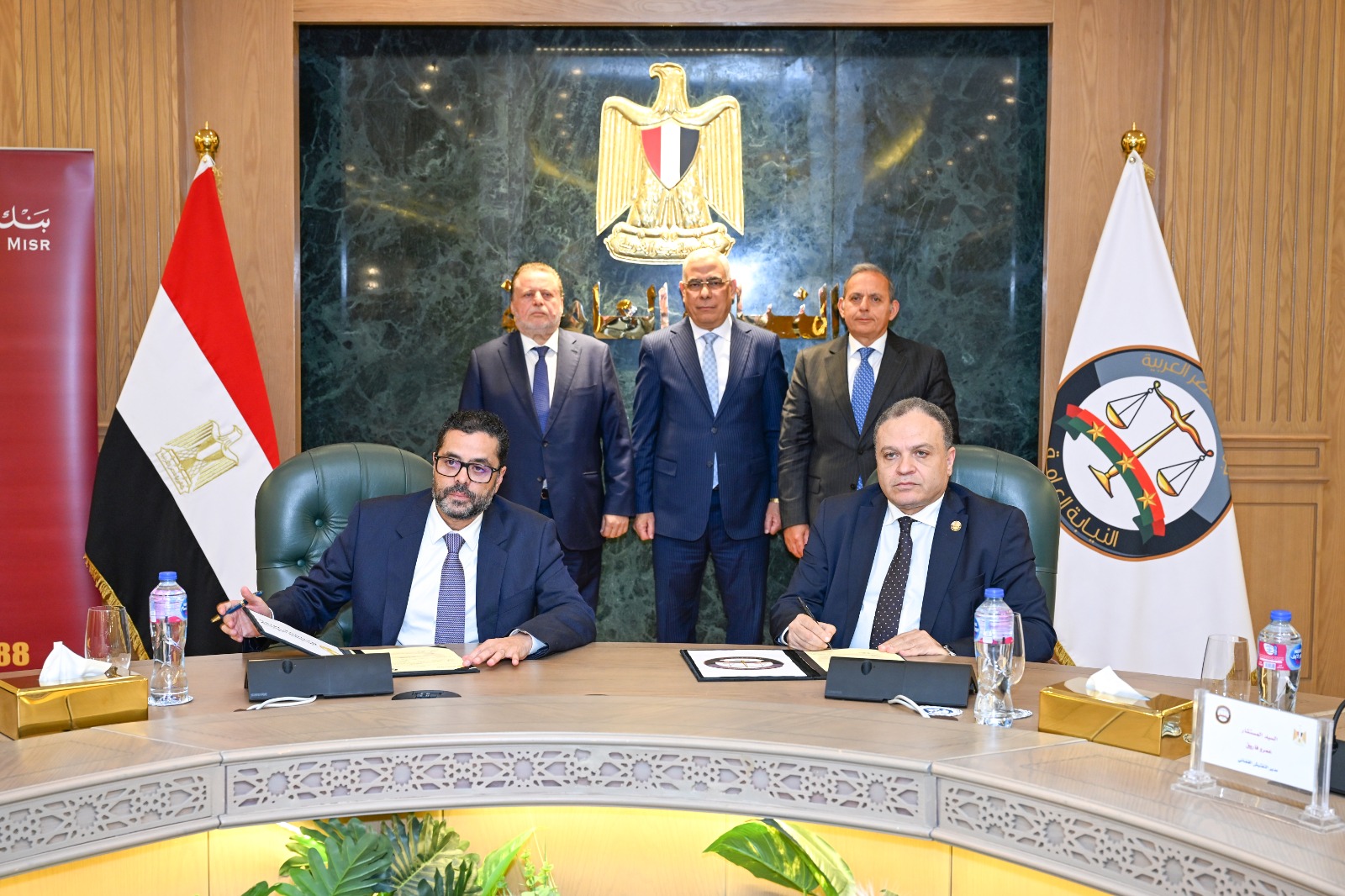 النيابة العامة توقع بروتوكولي تعاون مع بنك مصر وI-Score