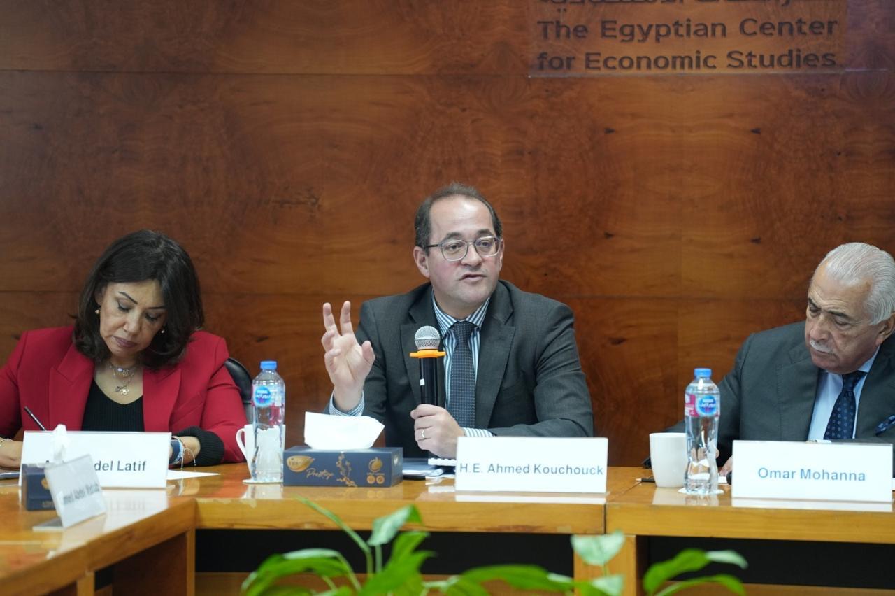 كجوك فى حلقة نقاشية بالمركز المصرى للدراسات الاقتصادية