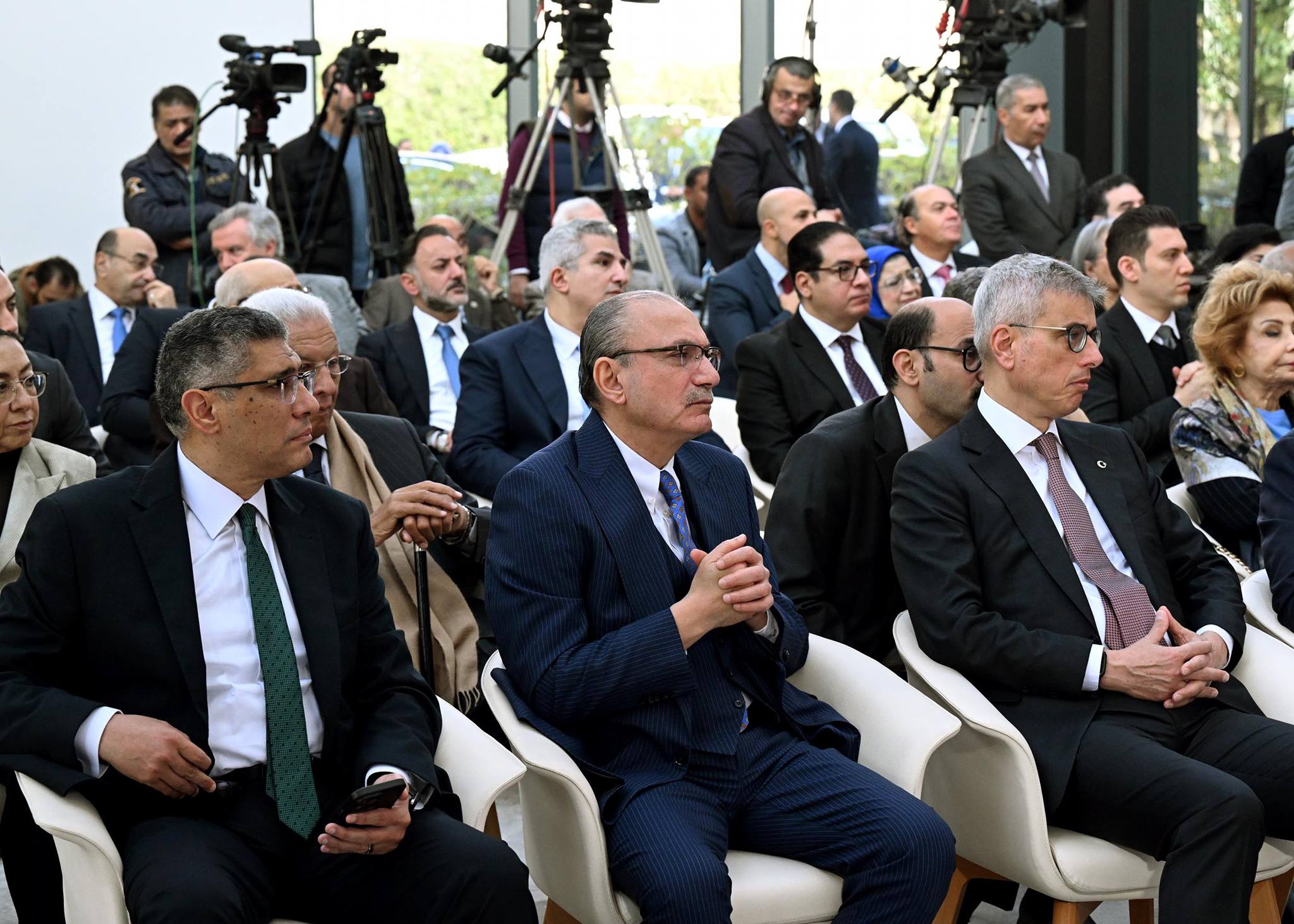 فعاليات افتتاح المستشفى الجامعي بجامعة الجيزة الجديدة