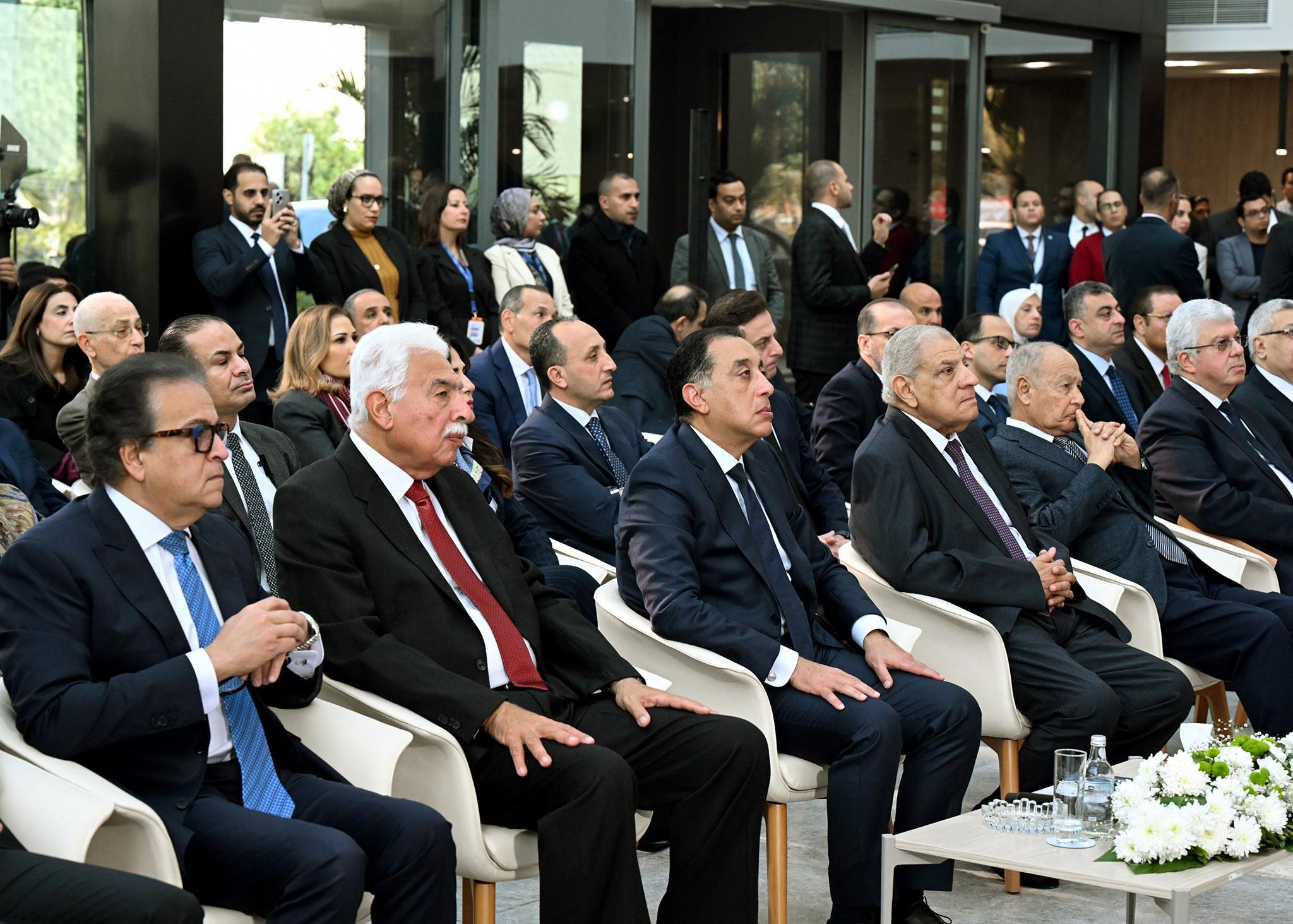 فعاليات افتتاح المستشفى الجامعي بجامعة الجيزة الجديدة