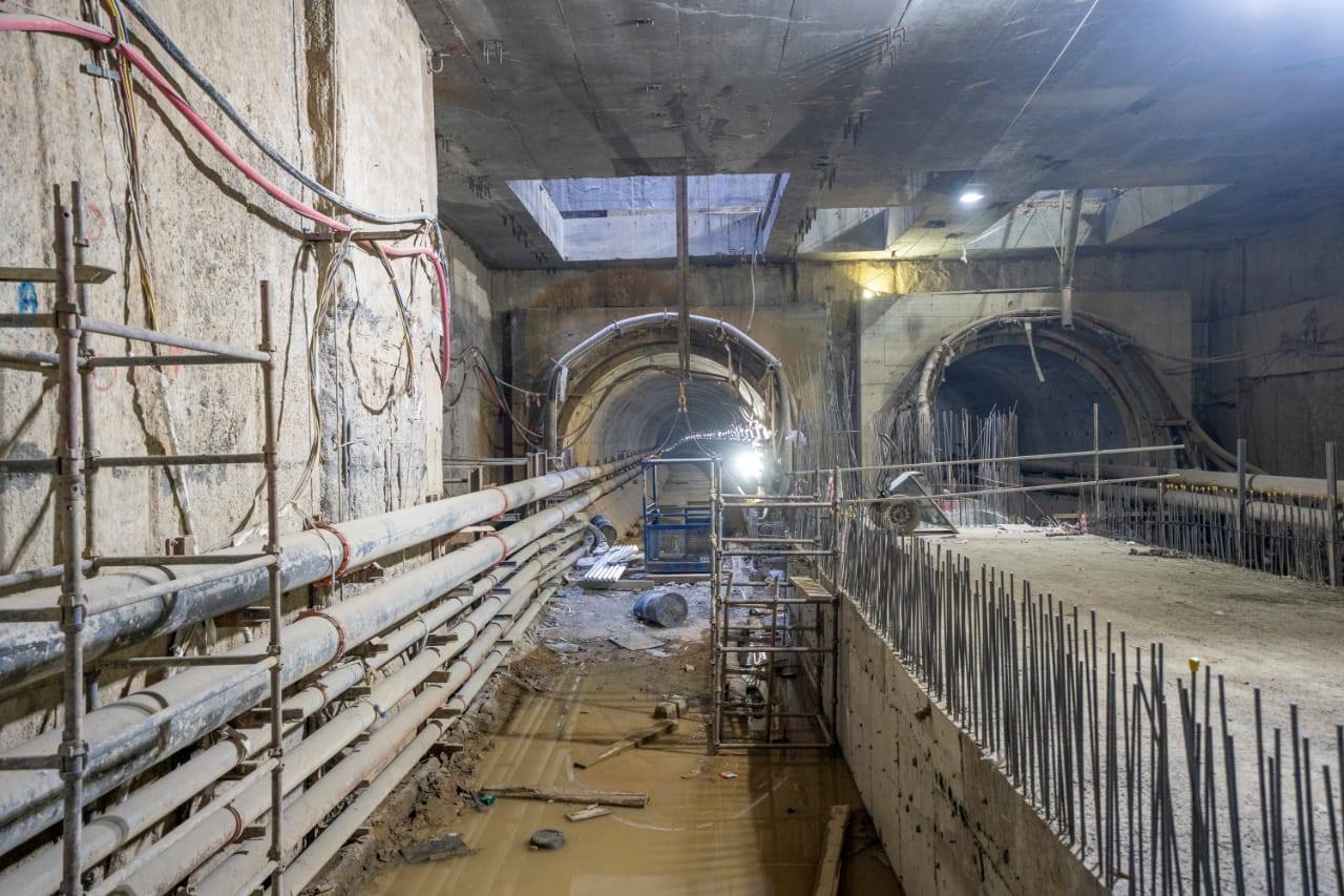 وزير النقل يتفقد المرحلة الأولى من الخط الرابع لمترو الأنفاق