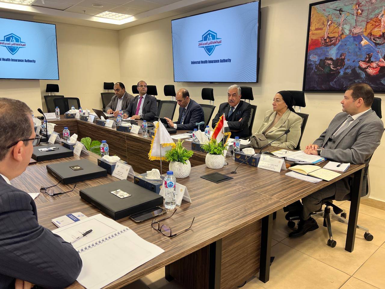 مجلس إدارة التأمين الصحي الشامل يعقد اجتماعه المئوي 