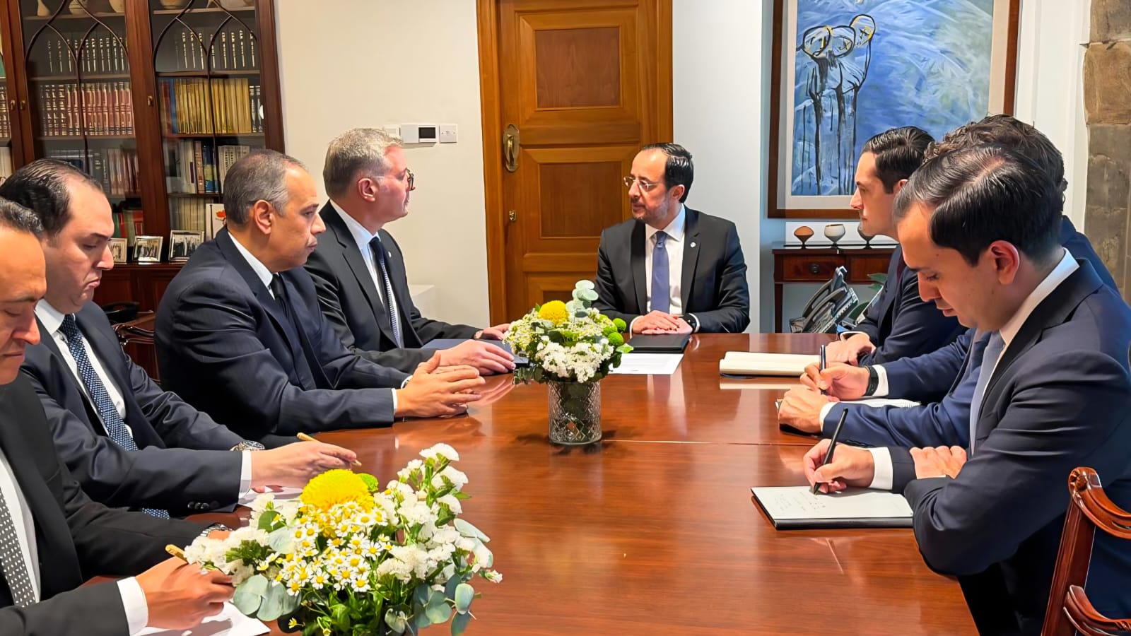 وزير البترول يلتقي رئيس قبرص