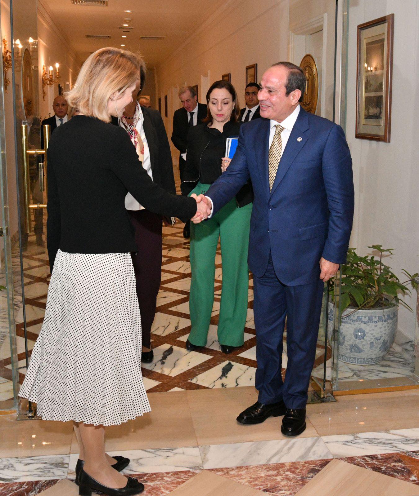 الرئيس عبد الفتاح السيسي يلتقي كايا كالاس