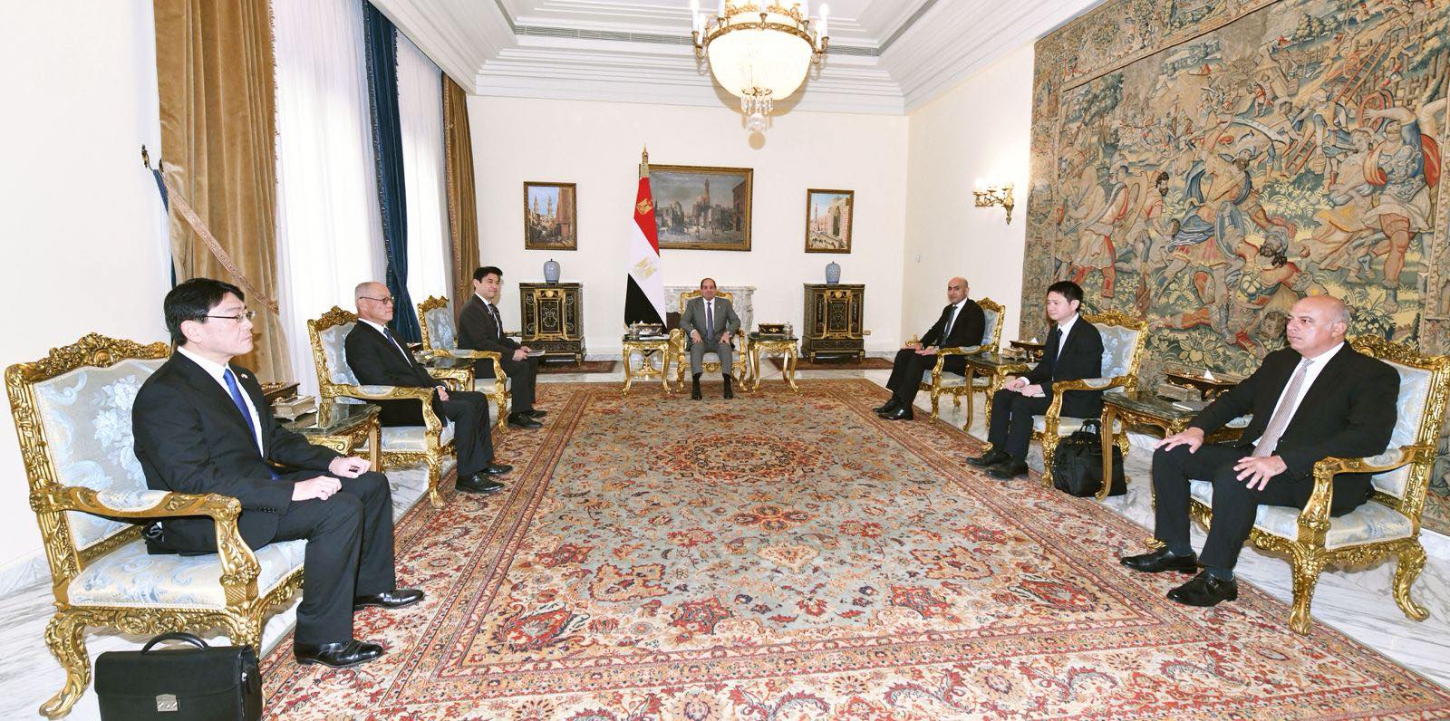 الرئيس السيسى يستقبل وزير التعليم والثقافة والرياضة والعلوم اليابانى