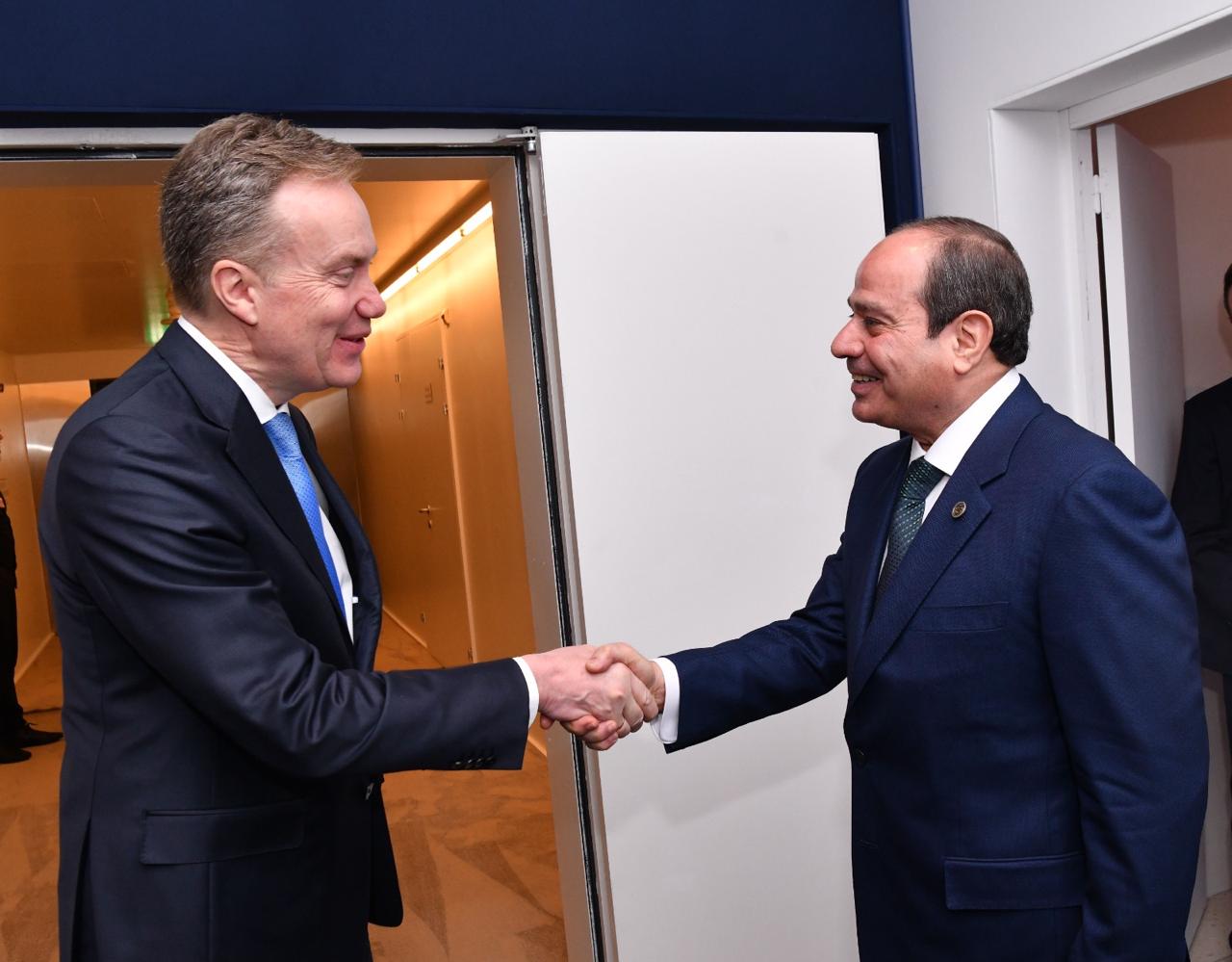 لقاء الرئيس السيسي مع رئيس المنتدى الاقتصادي العالمي