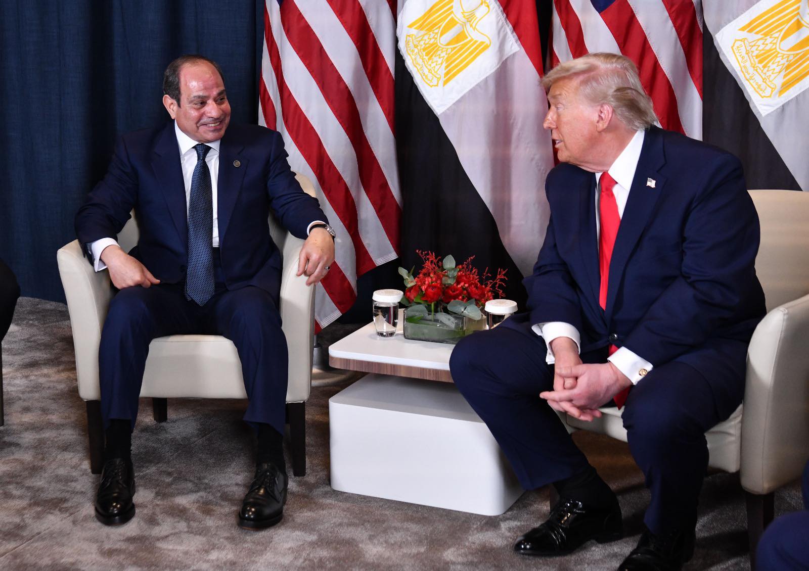 الرئيس السيسي يجتمع مع نظيره الأمريكي