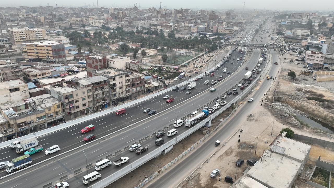 بدء التشغيل التجريبي لمشروع توسعة ورفع مناسيب كوبري العامرية