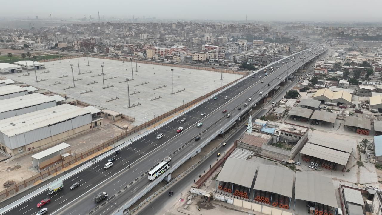 بدء التشغيل التجريبي لمشروع توسعة ورفع مناسيب كوبري العامرية