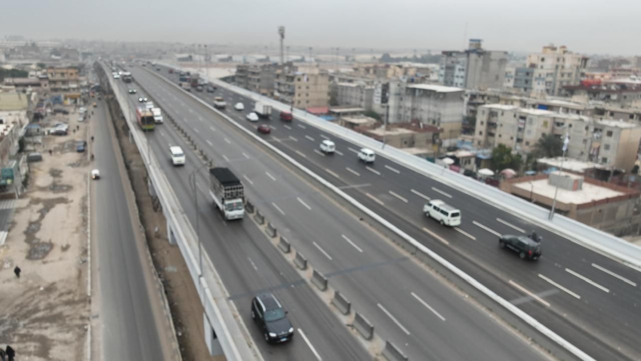 بدء التشغيل التجريبي لمشروع توسعة ورفع مناسيب كوبري العامرية