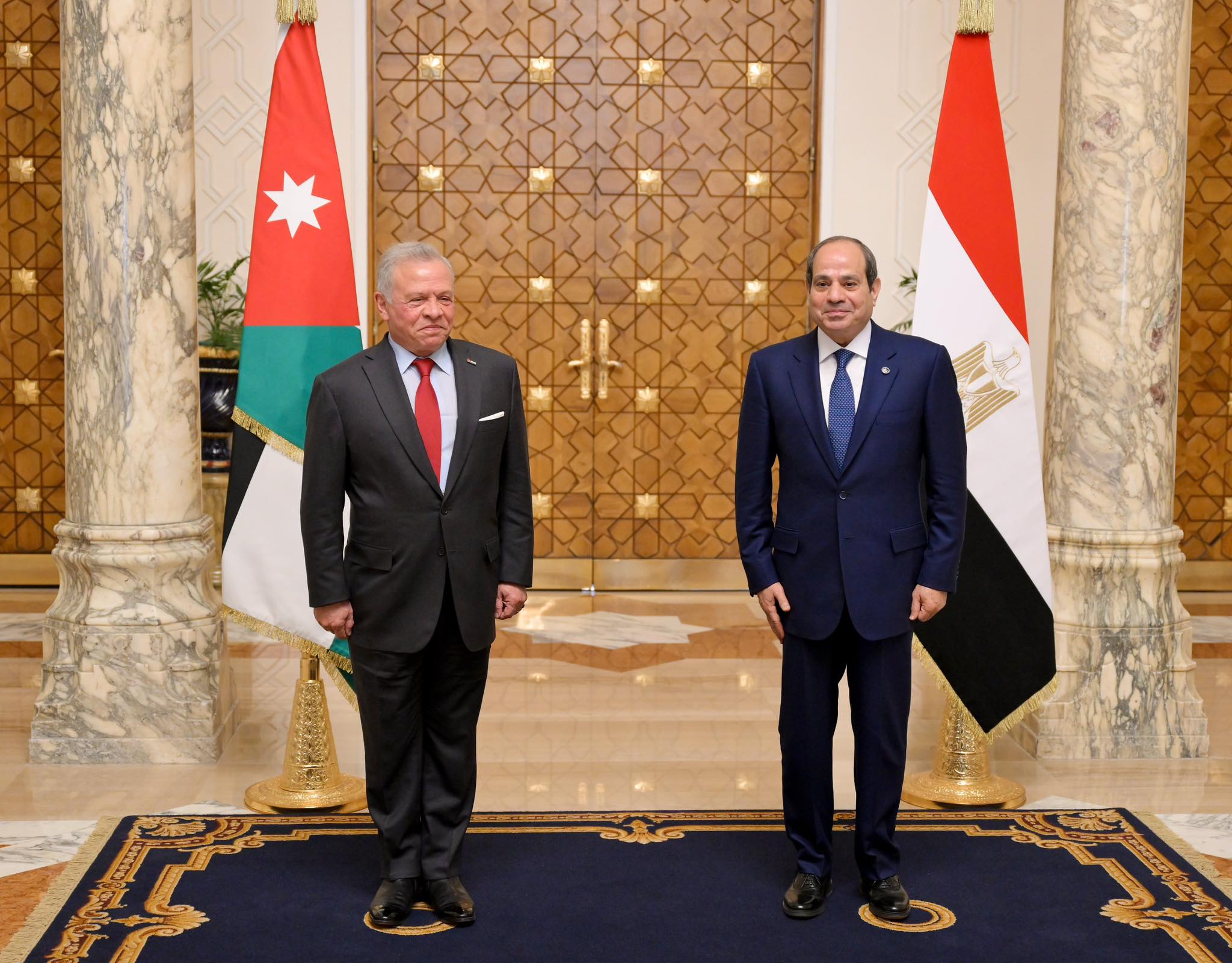 الرئيس السيسي يستقبل عاهل الأردن