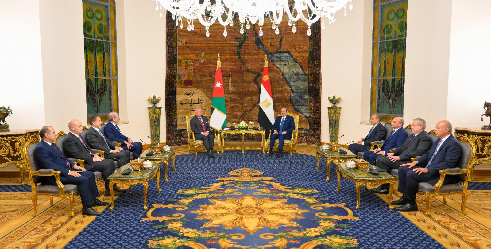 الرئيس السيسي يستقبل عاهل الأردن