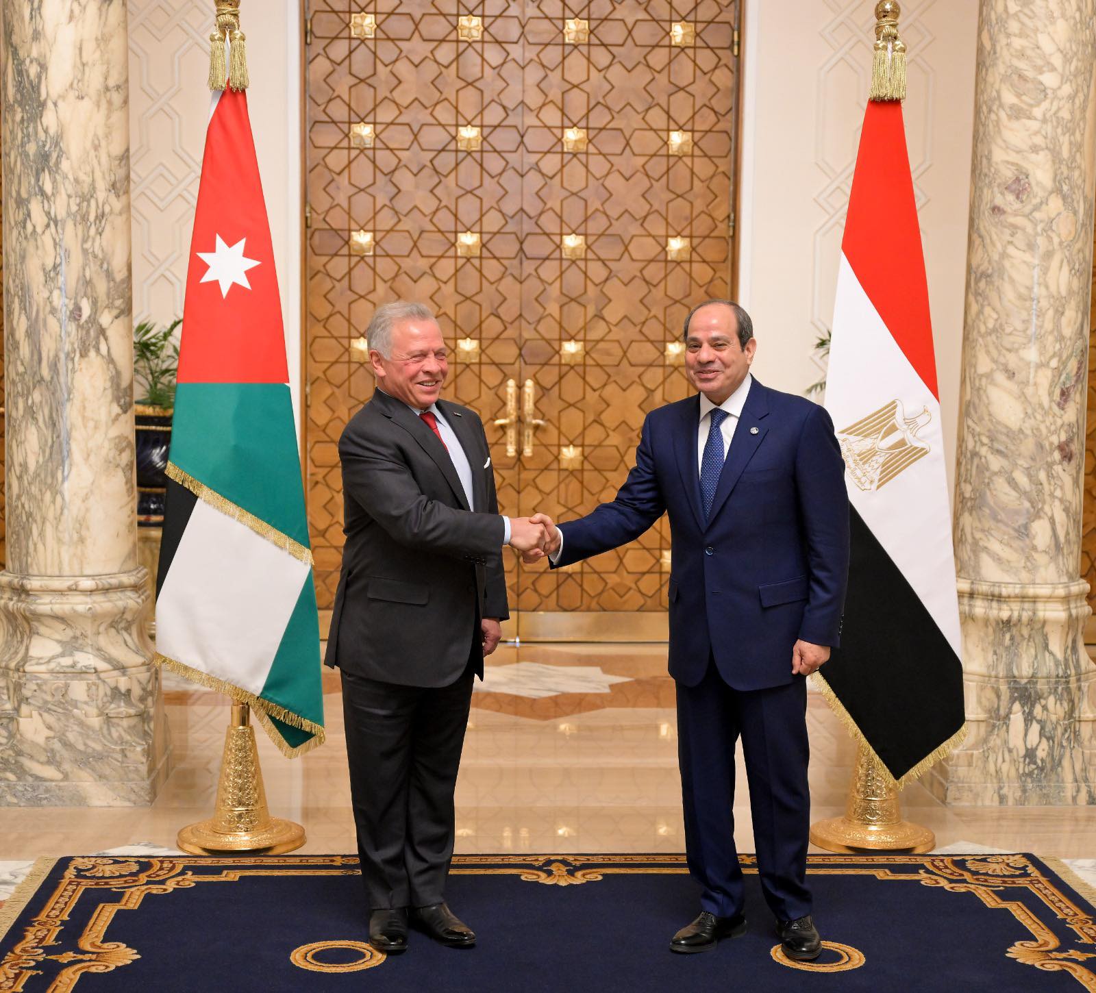 الرئيس السيسي يستقبل عاهل الأردن